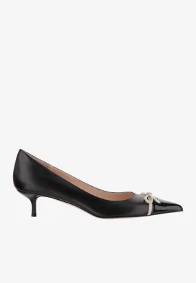 45 VLogo Signature Leather Pumps