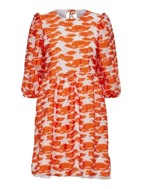 Abrielle 3/4 Short Dress - Orangeade