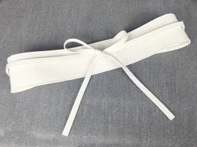 Adjustable Bow Wide Wrap White Belts JLTHB0251