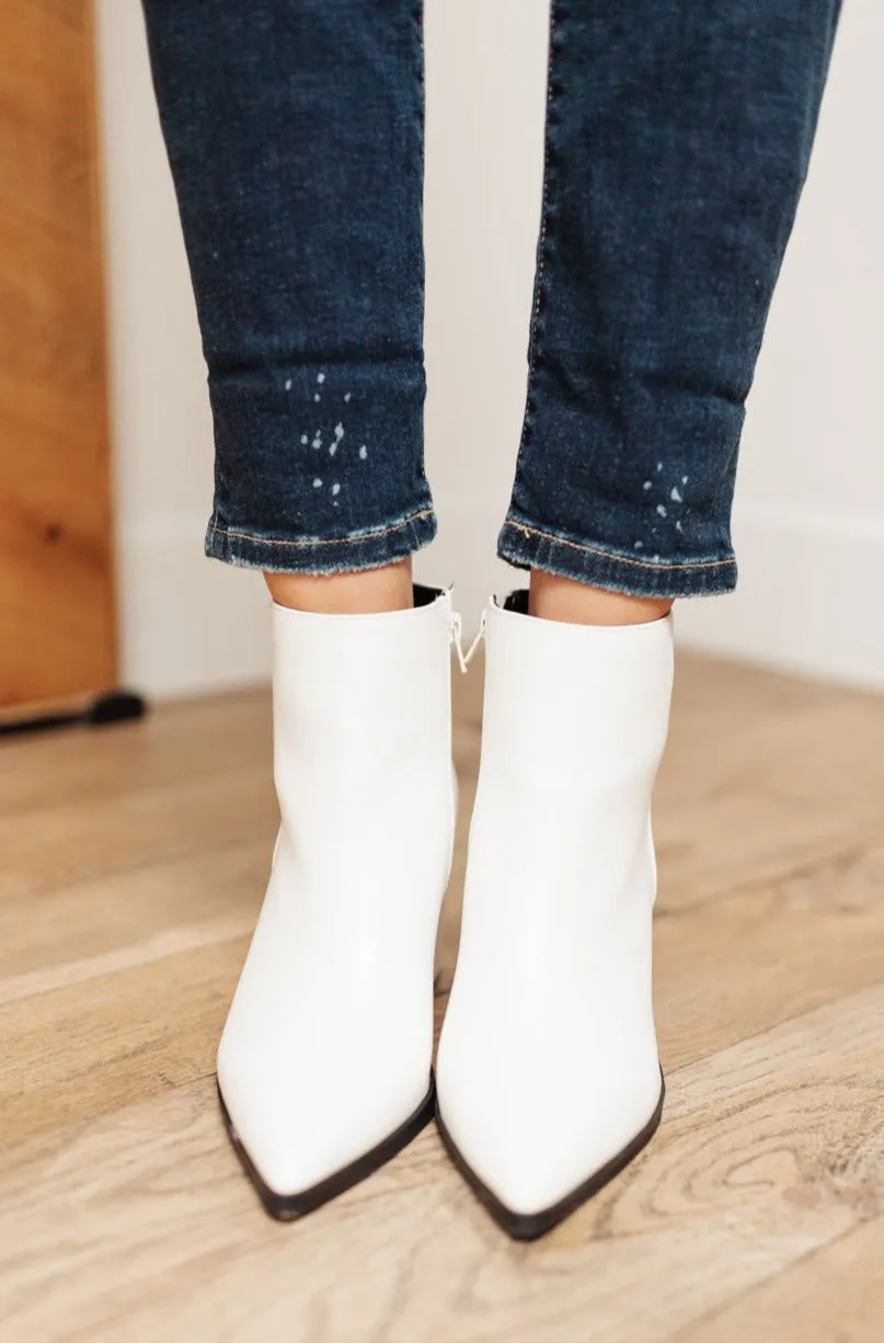 Amari Ankle Boots in White - 2/22/2022