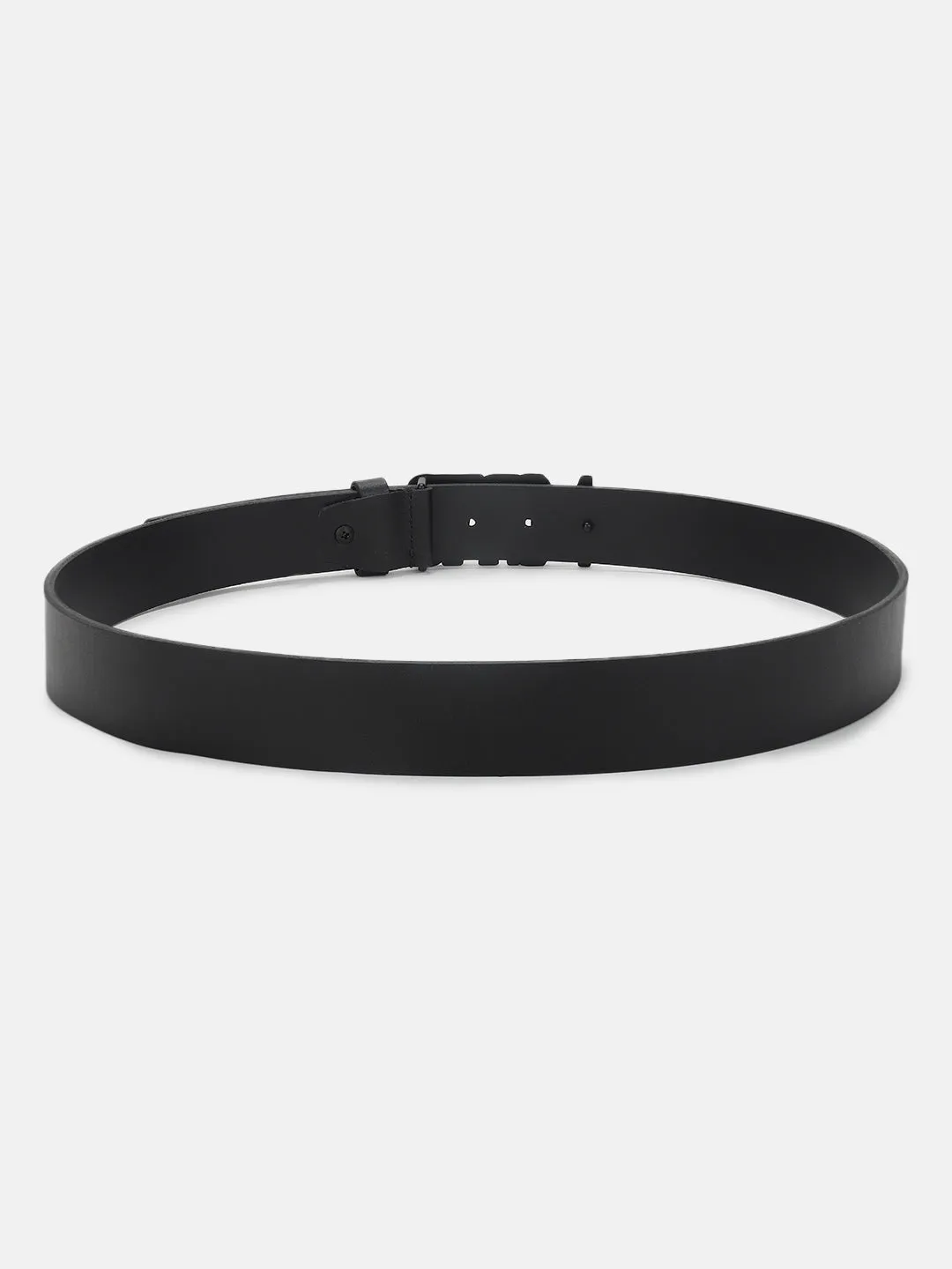Antony Morato Men Black Solid Push Pin Closure Belt