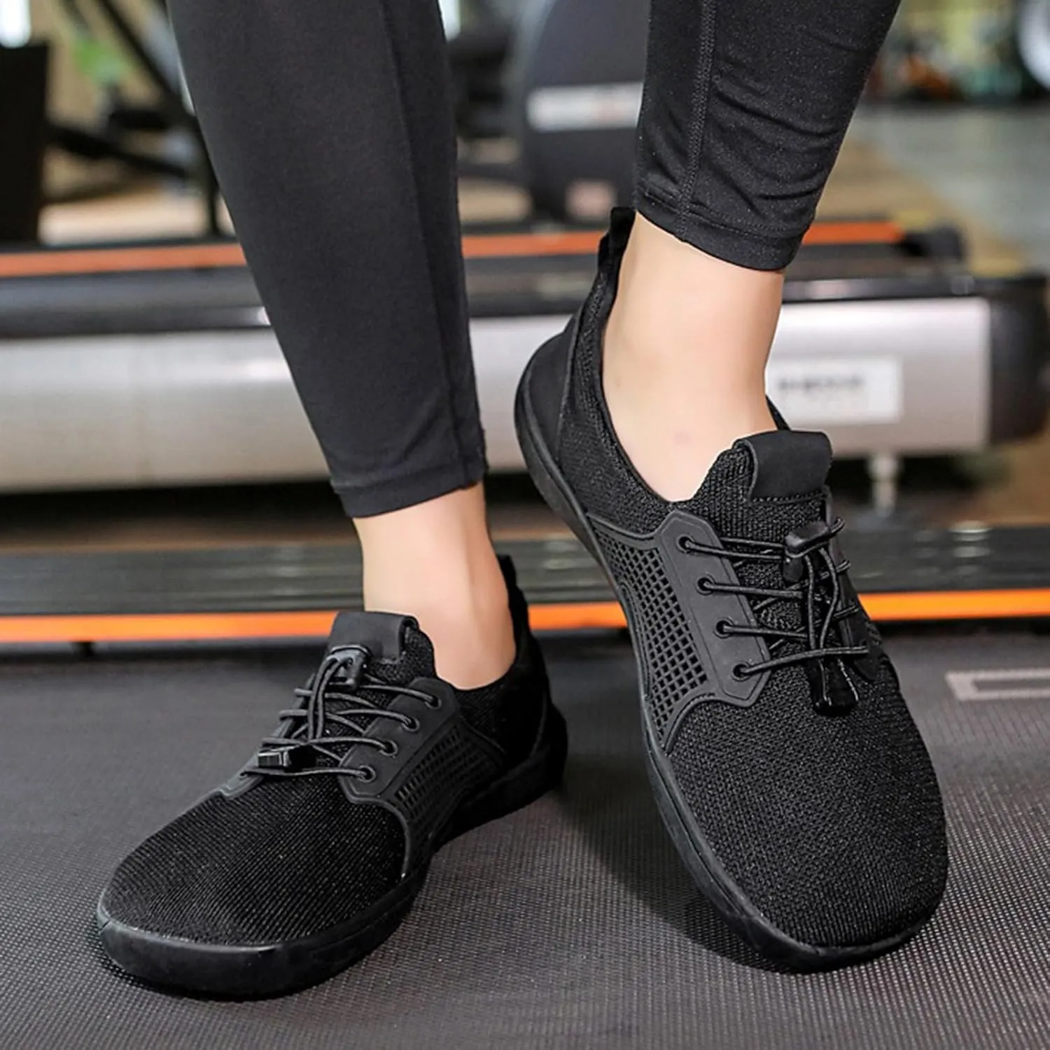 Arch Support Orthopedic Sneakers for Women Breathable Zero Drop Adjustable Barefoot Shoes Fly Woven Mesh Shoe