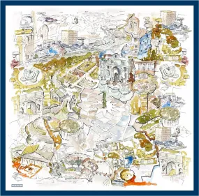 Armine Capitol Women Silk Scarf No. 32