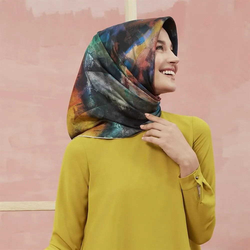 Armine Columbia Colourful Silk Scarf No. 87