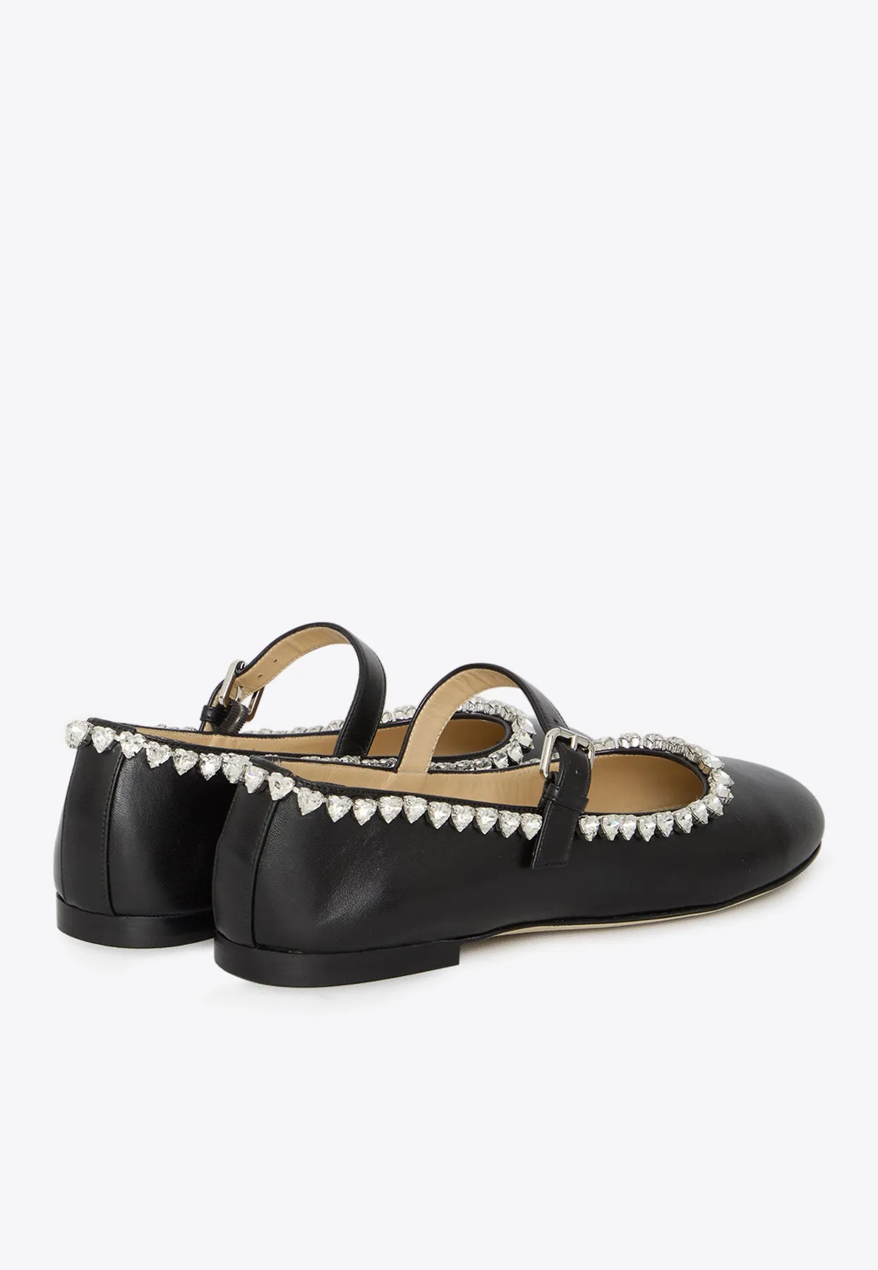 Audrey Crystal-Embellished Ballerina Flats