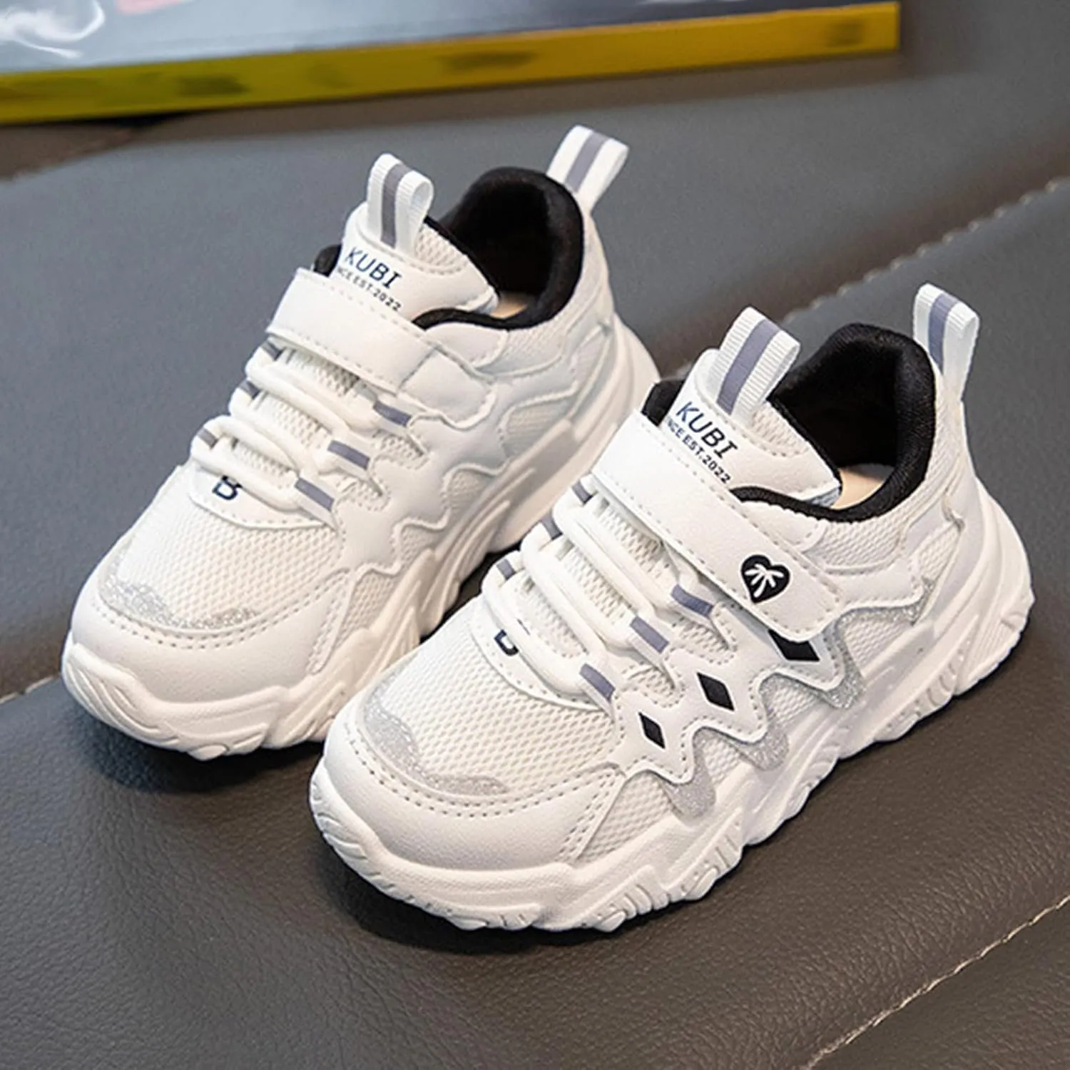 Children All Season Sports for Boys and Girls Thick Soles Non Slip Hook Loop Mesh Breathable Toddler Shoes High Top
