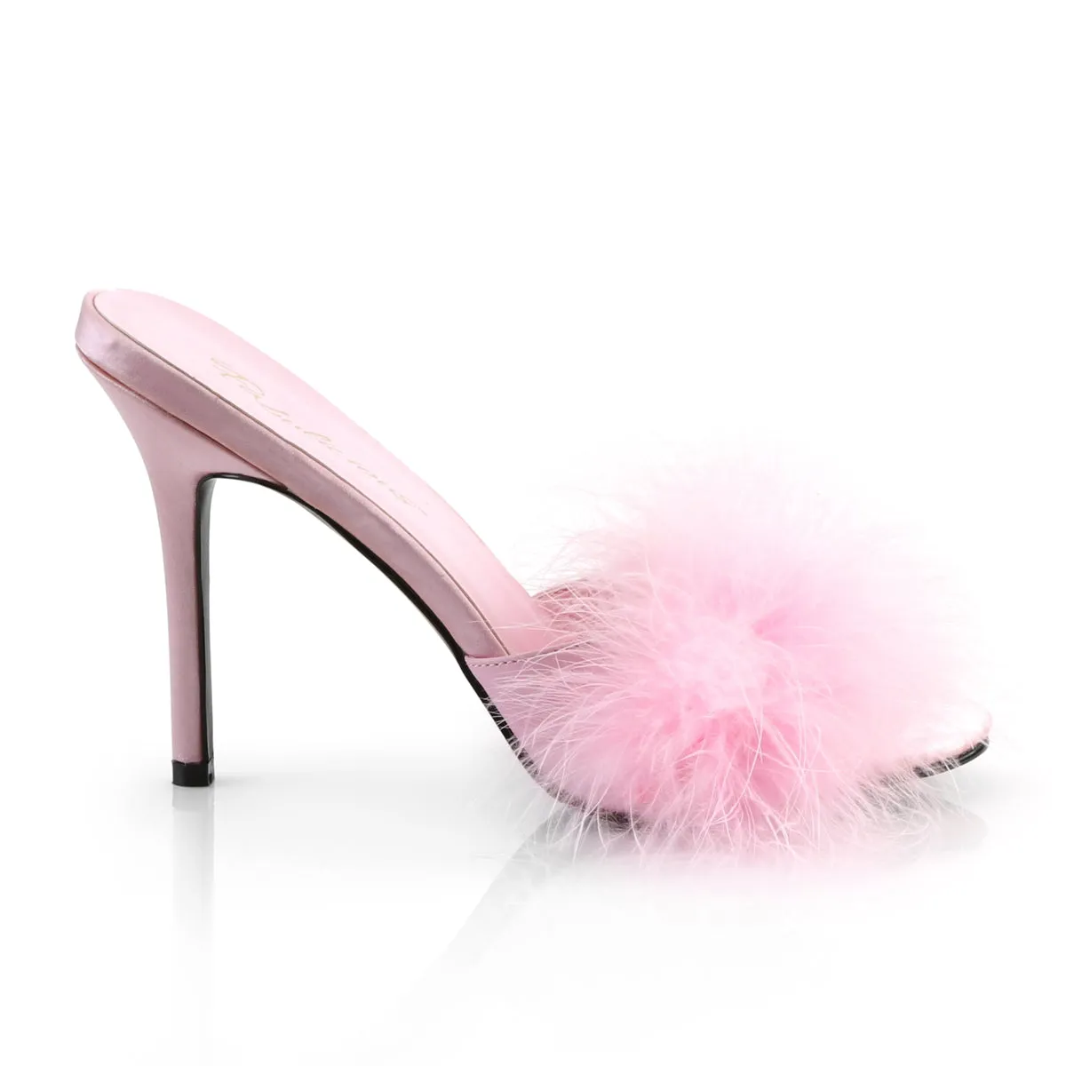 CLASSIQUE-01F Fluffy Mule Heels