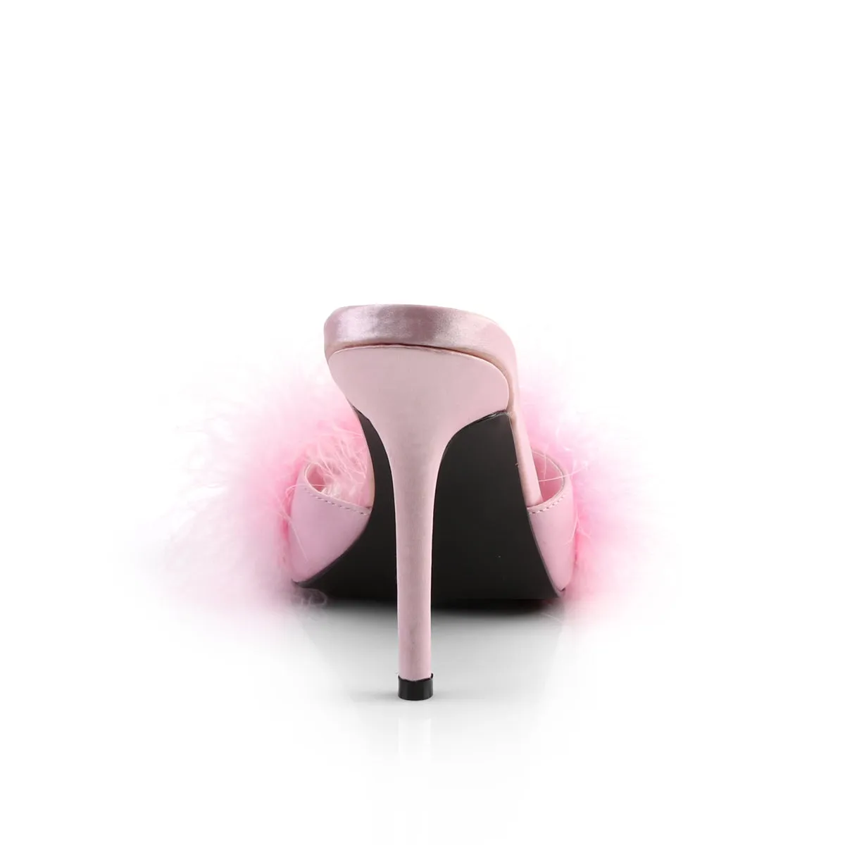 CLASSIQUE-01F Fluffy Mule Heels
