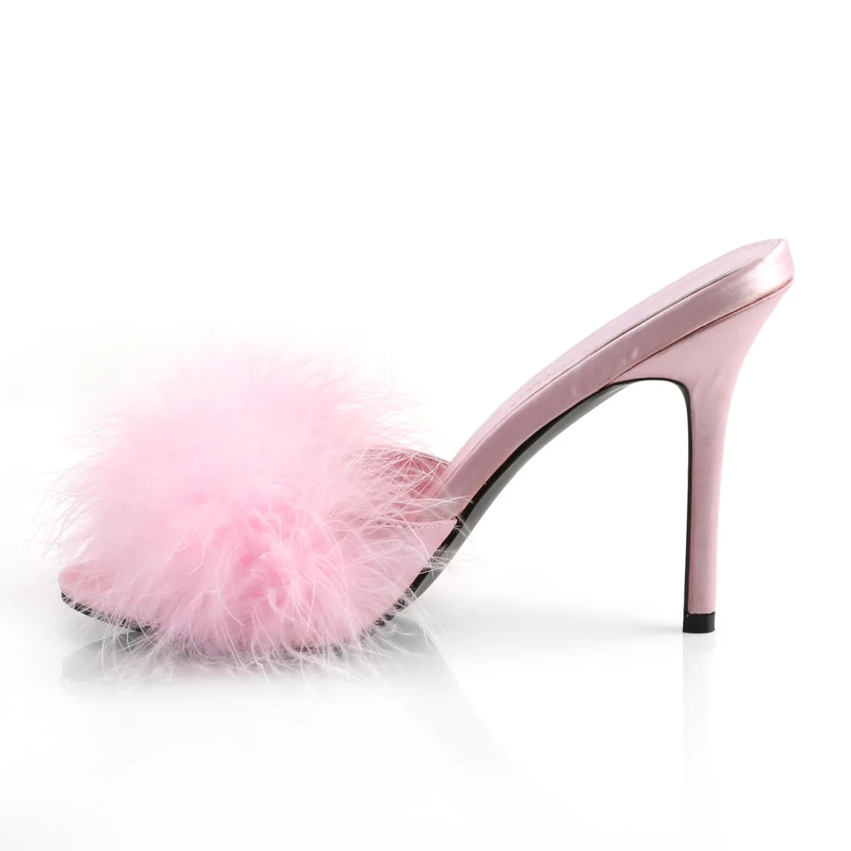 CLASSIQUE-01F Fluffy Mule Heels