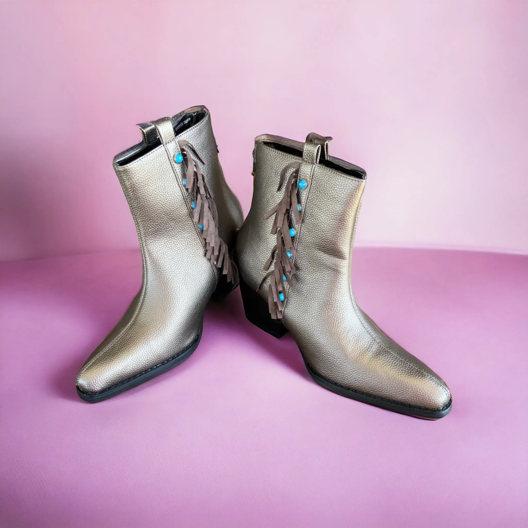 Crazy Train Boujee Western Fringe Boots
