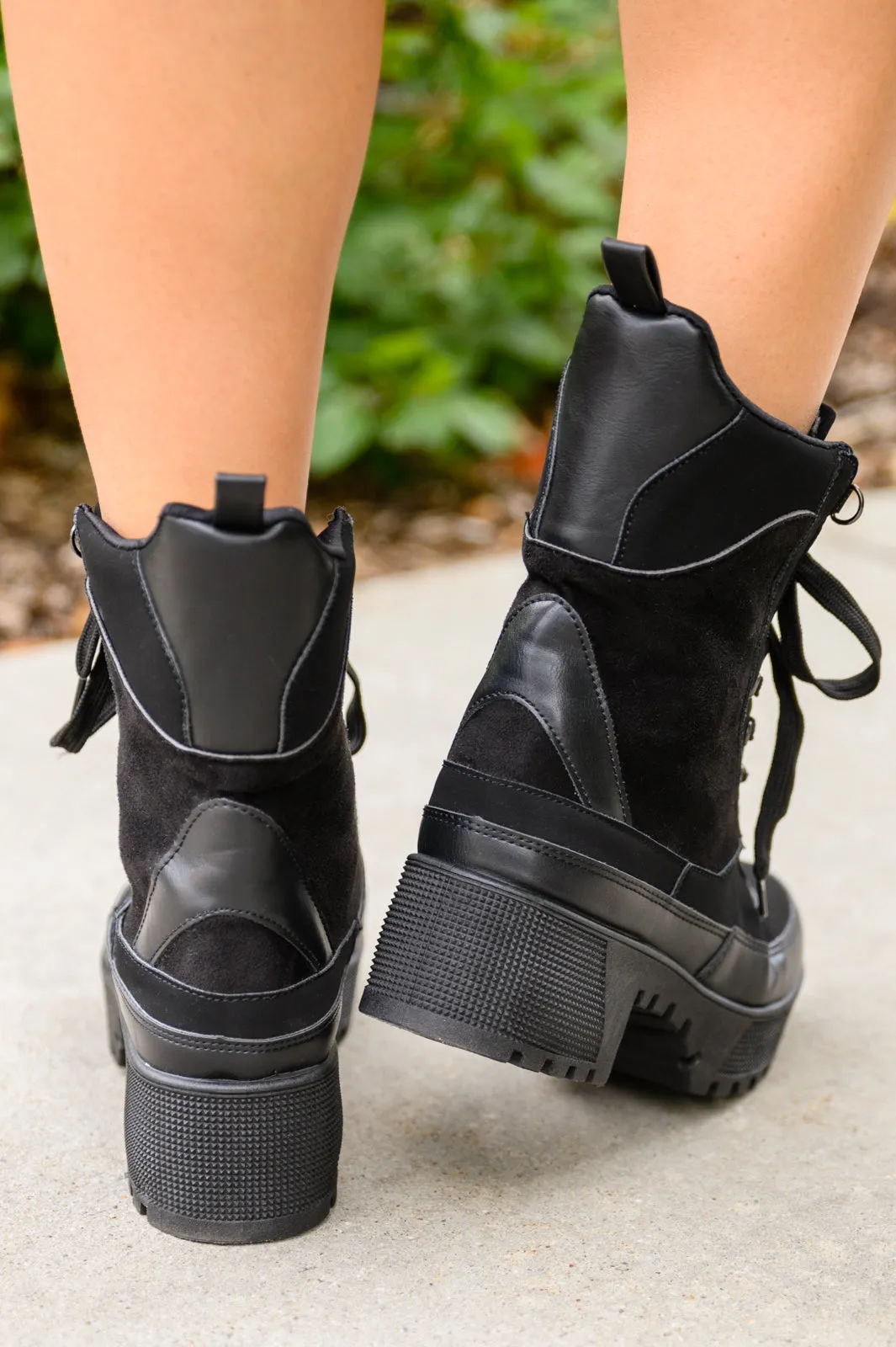 Desert Nights Lace Up Boots In Black - 10/20/2022