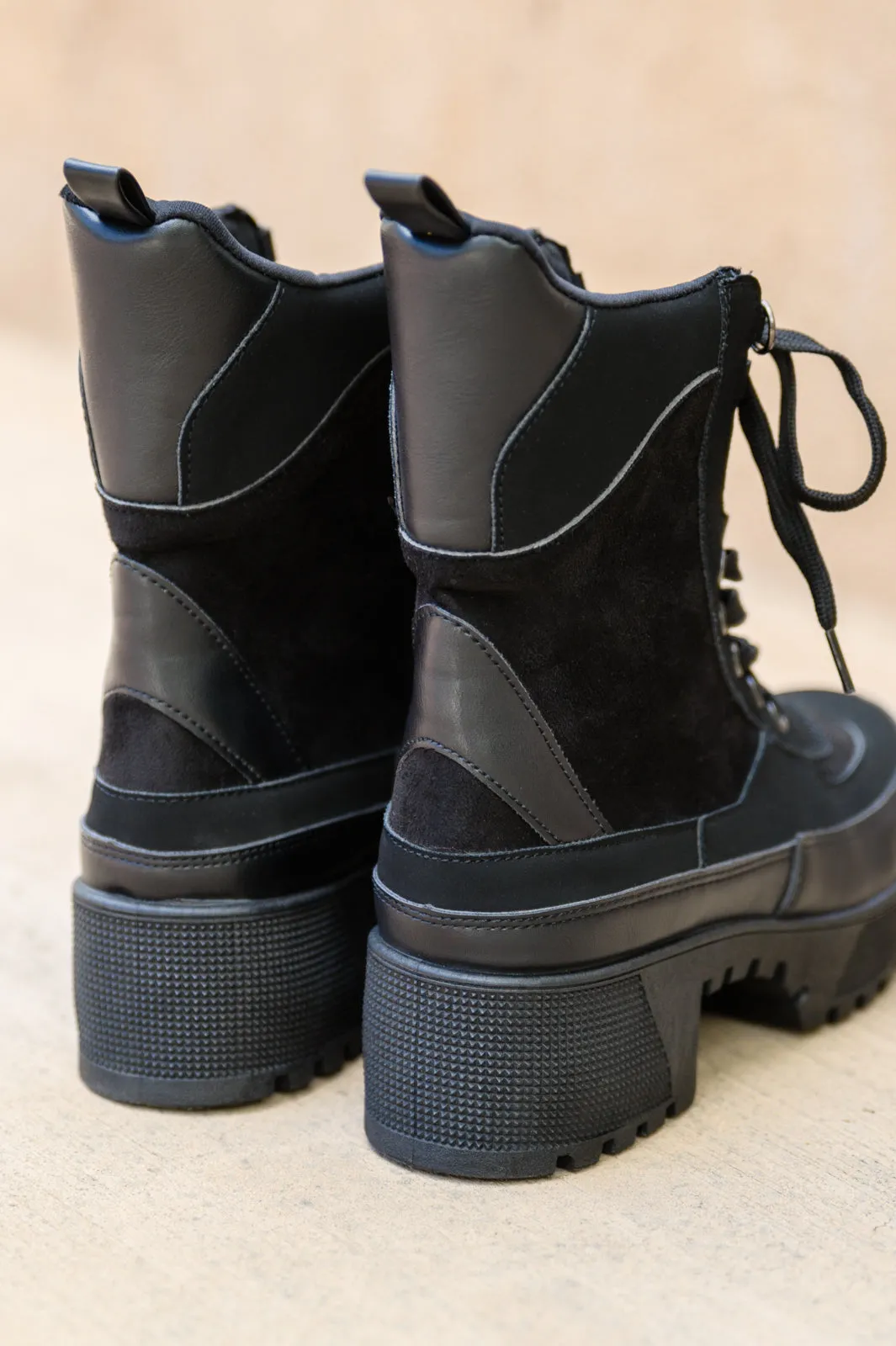 Desert Nights Lace Up Boots In Black - 10/20/2022