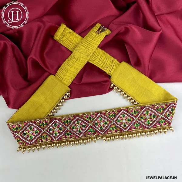 Elegant Art Silk Embroidered Stone Work Hip Belt JH4221