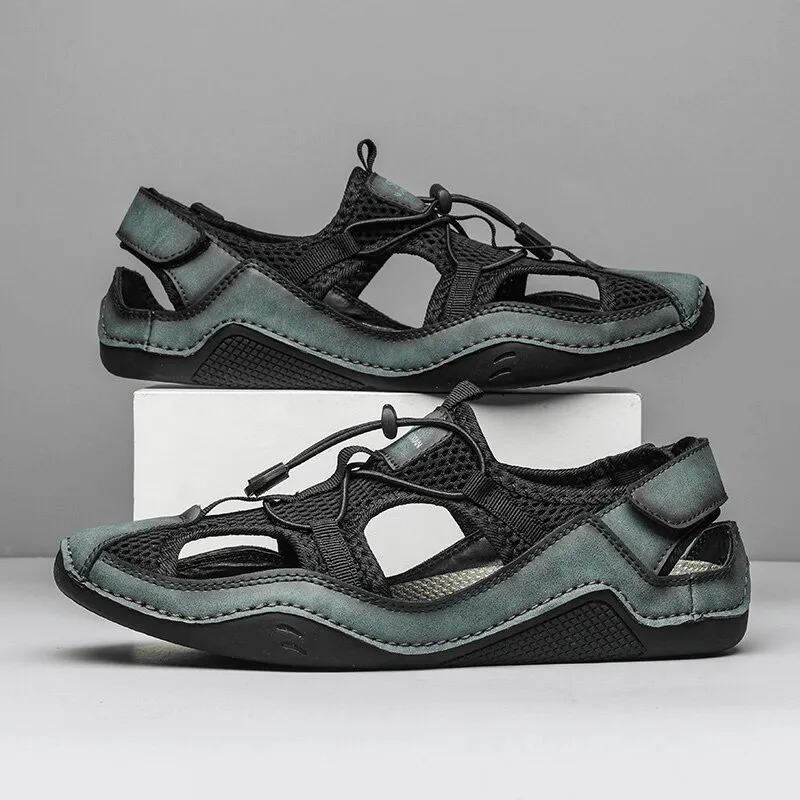 Fashion Outdoor Non-slip Leather Sandals for Men / Male Breathable Casual Shoes
