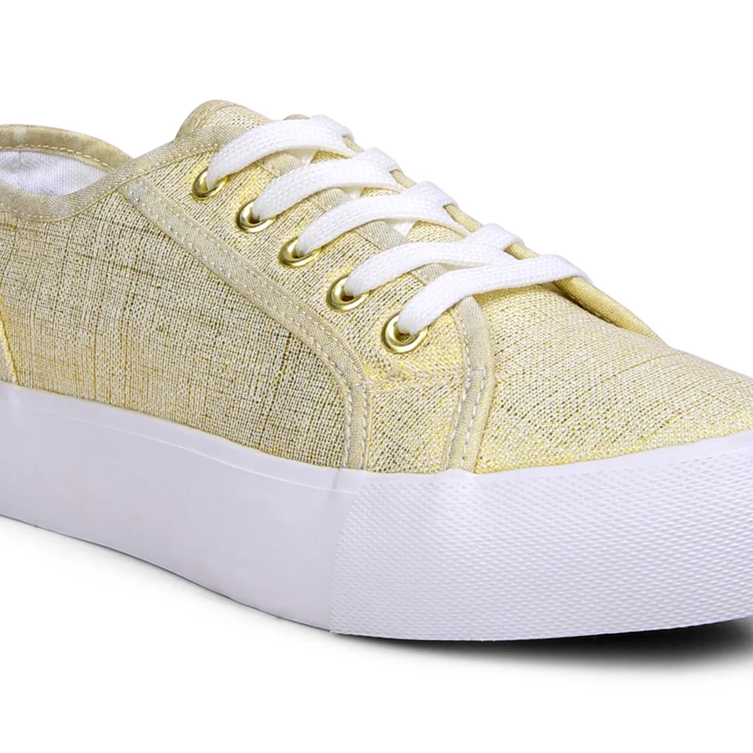 Glam Doll Knitted Sliver Platform Sneakers