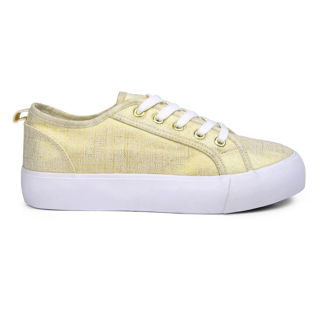 Glam Doll Knitted Sliver Platform Sneakers