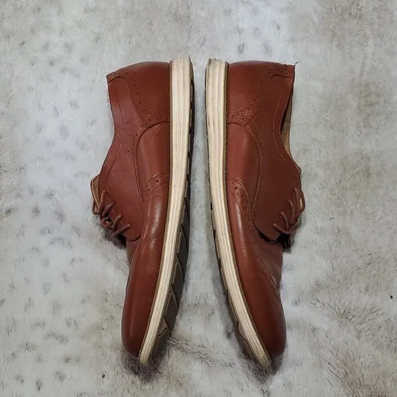 Jousen Milan Oxford Light Brown Leather Dress Shoes Size 12.5