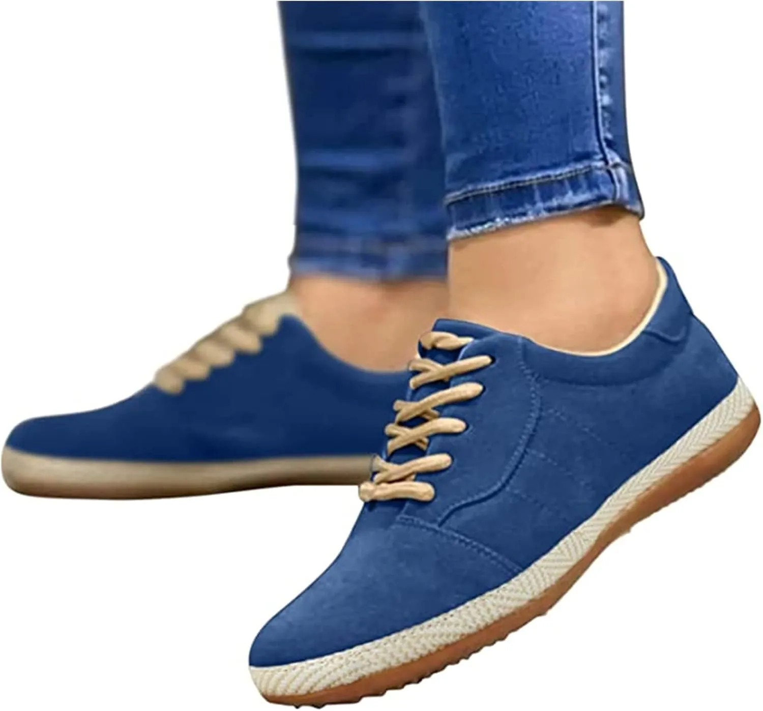 Lausiuoe Shoes For Women Dressy Flats Canvas Loafers Low Top Fashion Comfortable Classic Casual Soft Walking Slip On Sneakers
