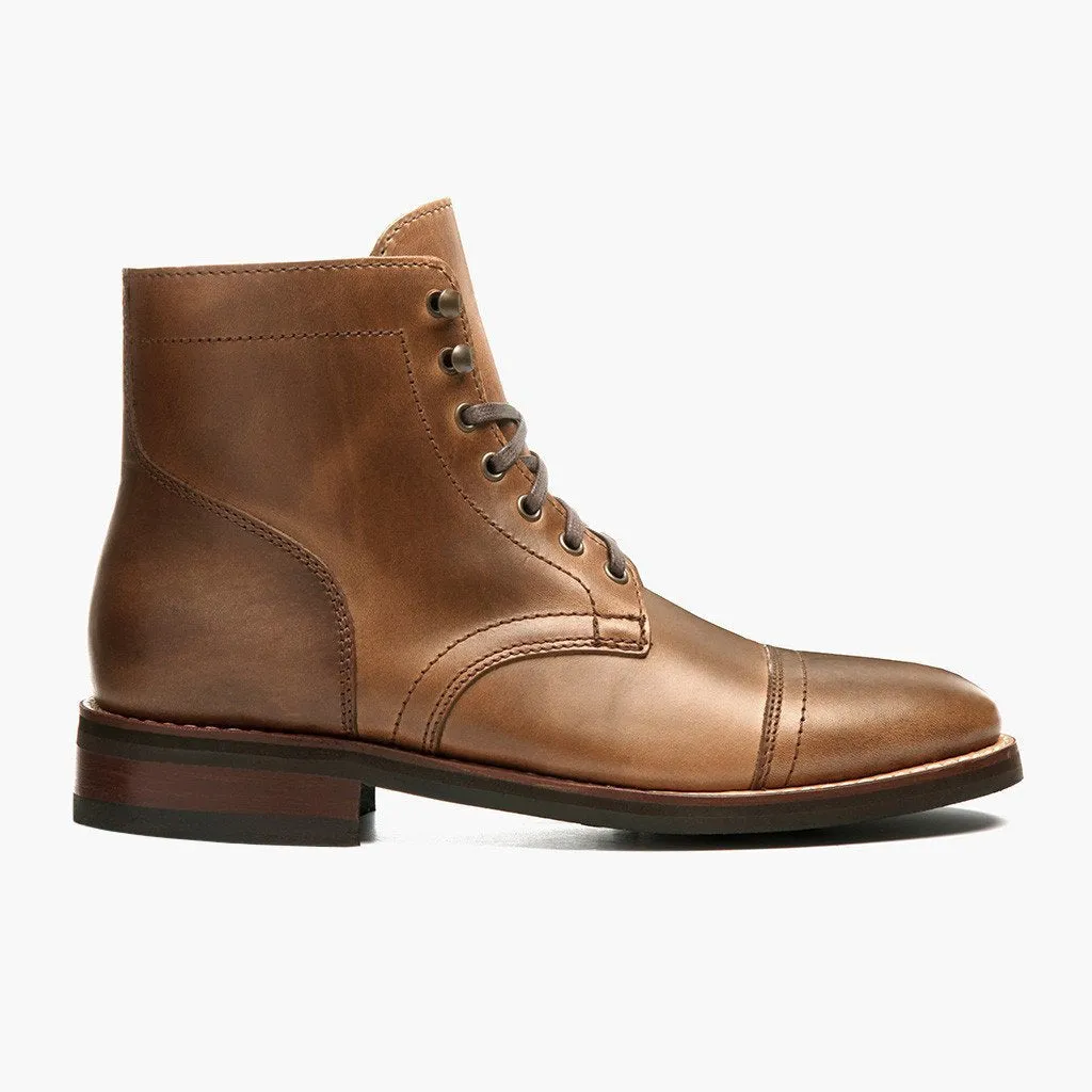 Light Brown Cap-Toe Boot
