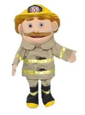 Light-Skinned Fireman Puppet (Full Body & Movable Mouth)