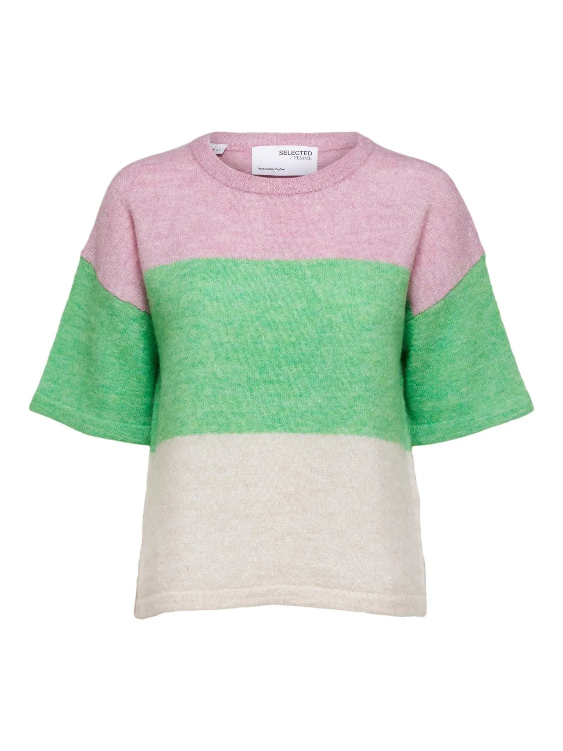 Liliana Me 2/4 Knit O-Neck - Sweet Lilac Absinthe And Birch