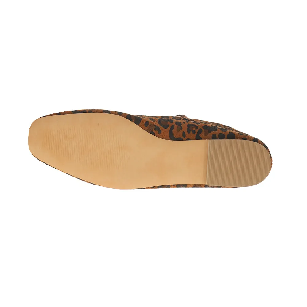 Maple Leopard Mary Jane Ballet Flats