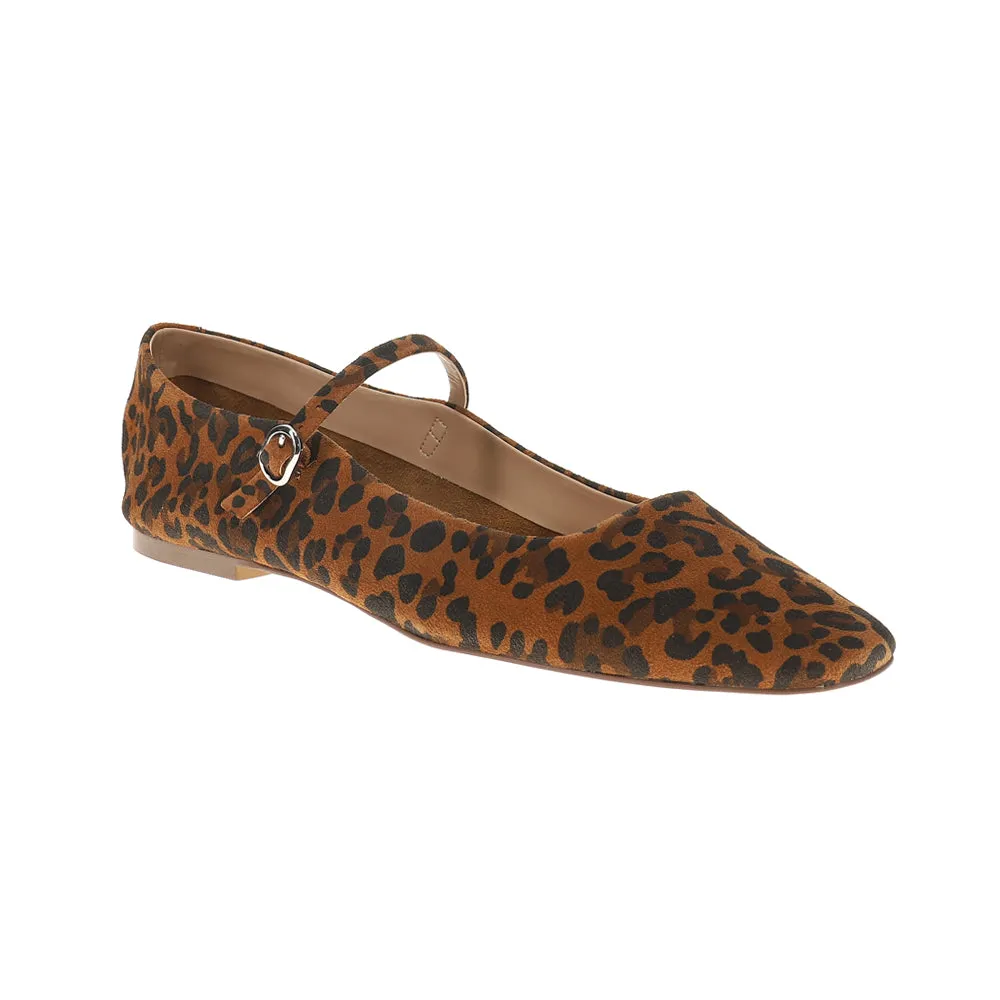 Maple Leopard Mary Jane Ballet Flats