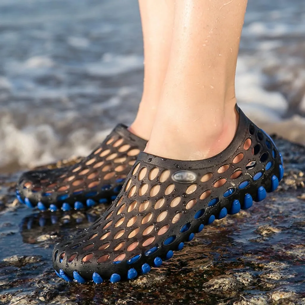 Men's beach shoes,Shower Water Shoes Breathable sandals, lightweight sandals,slip outdoor hole shoes breathable sports sandals Sandals Indoor and Outdoor