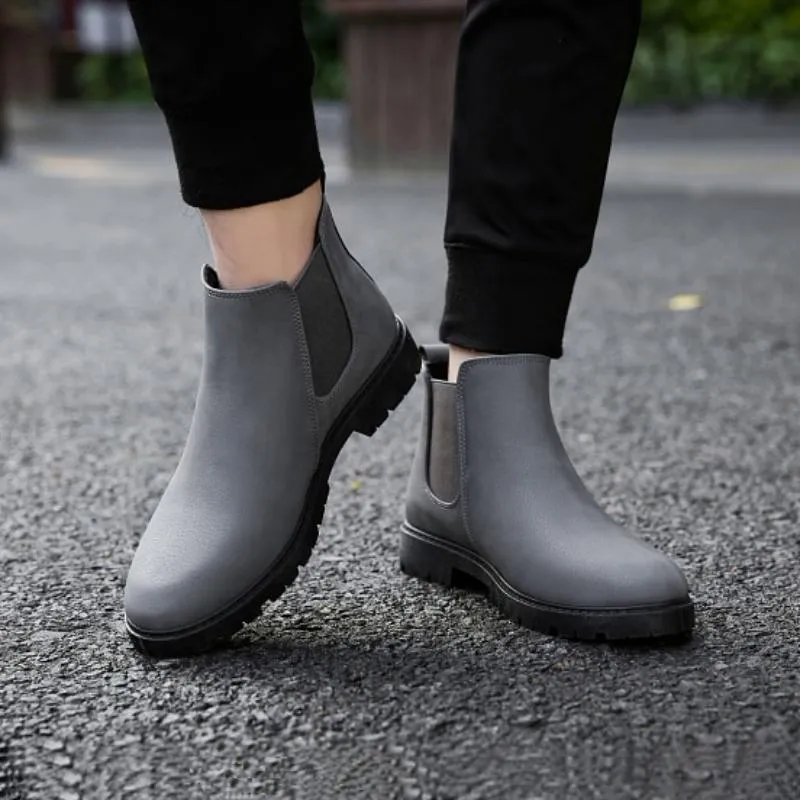 Men's Casual Genuine Leather Ankle Boots