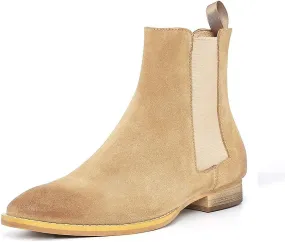 Men's Chelsea Boots Suede Dress Boots Casual Chukka Ankle Boots for Men