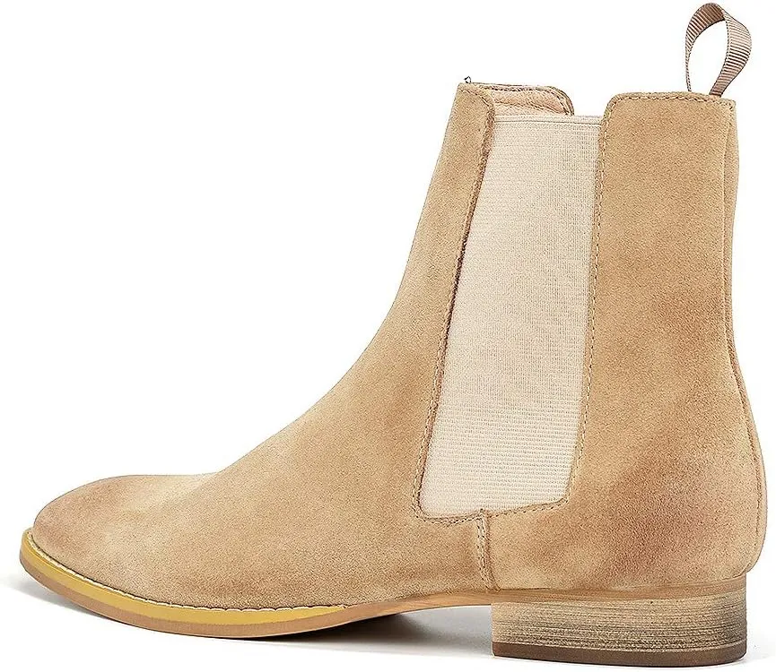 Men's Chelsea Boots Suede Dress Boots Casual Chukka Ankle Boots for Men
