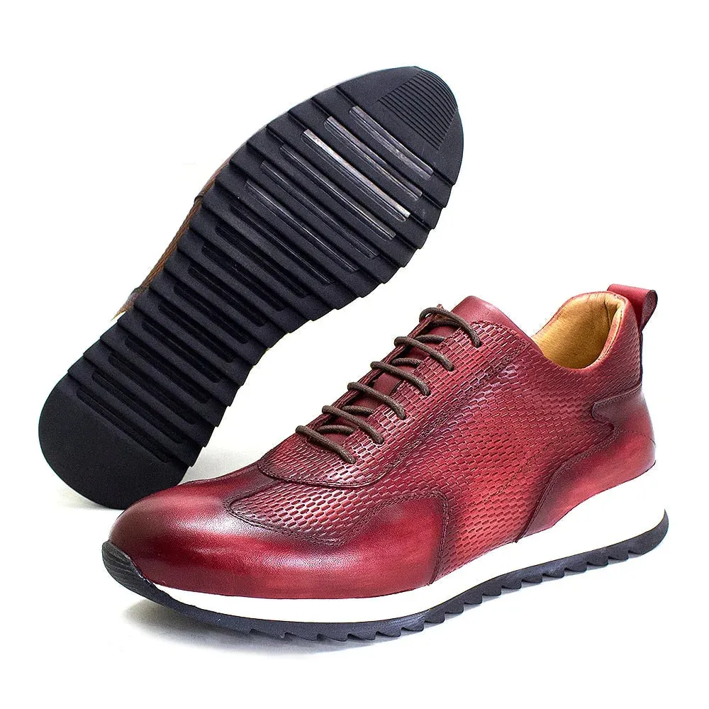 Men's Genuine Leather Comfortable Oxford Breathable Sneakers