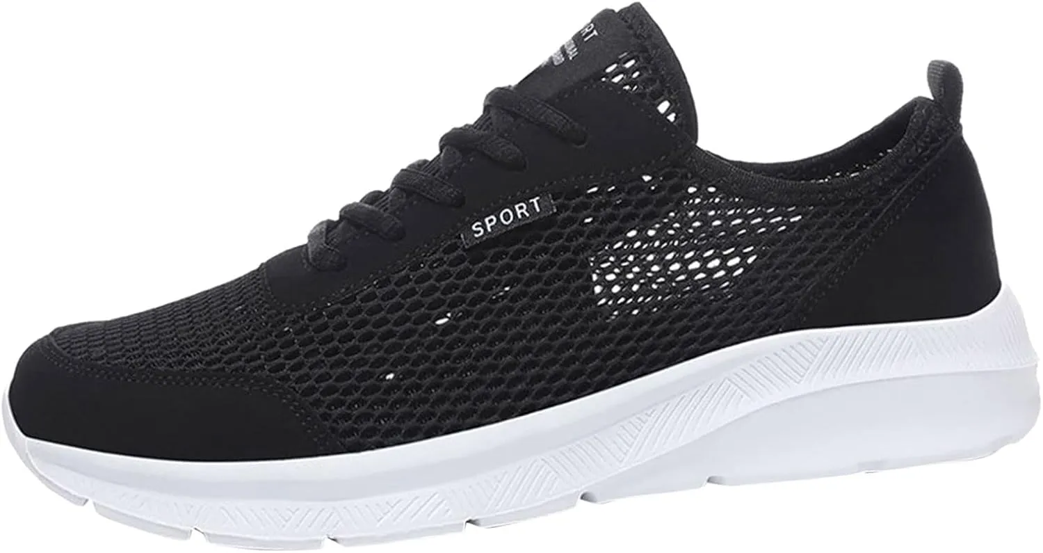 Men's Running Shoes Casual Walking Shoes Fashion Sneakers Mesh Workout Sports Shoes Lightweight Breathable Work Shoes