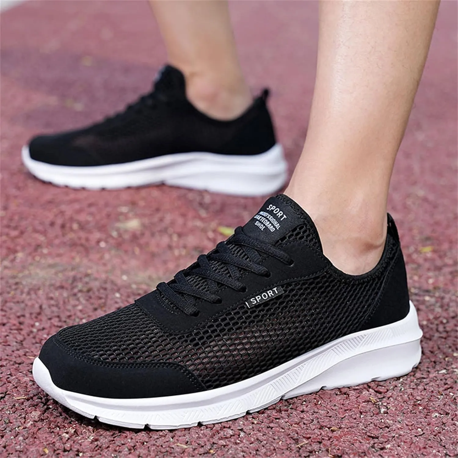 Men's Running Shoes Casual Walking Shoes Fashion Sneakers Mesh Workout Sports Shoes Lightweight Breathable Work Shoes