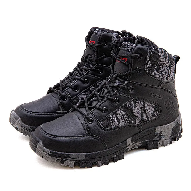 Men's Winter Tactical Military Combat Suede Leather Boots