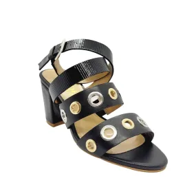 Mode Collective Eyelet Mid Block Heel Sandal