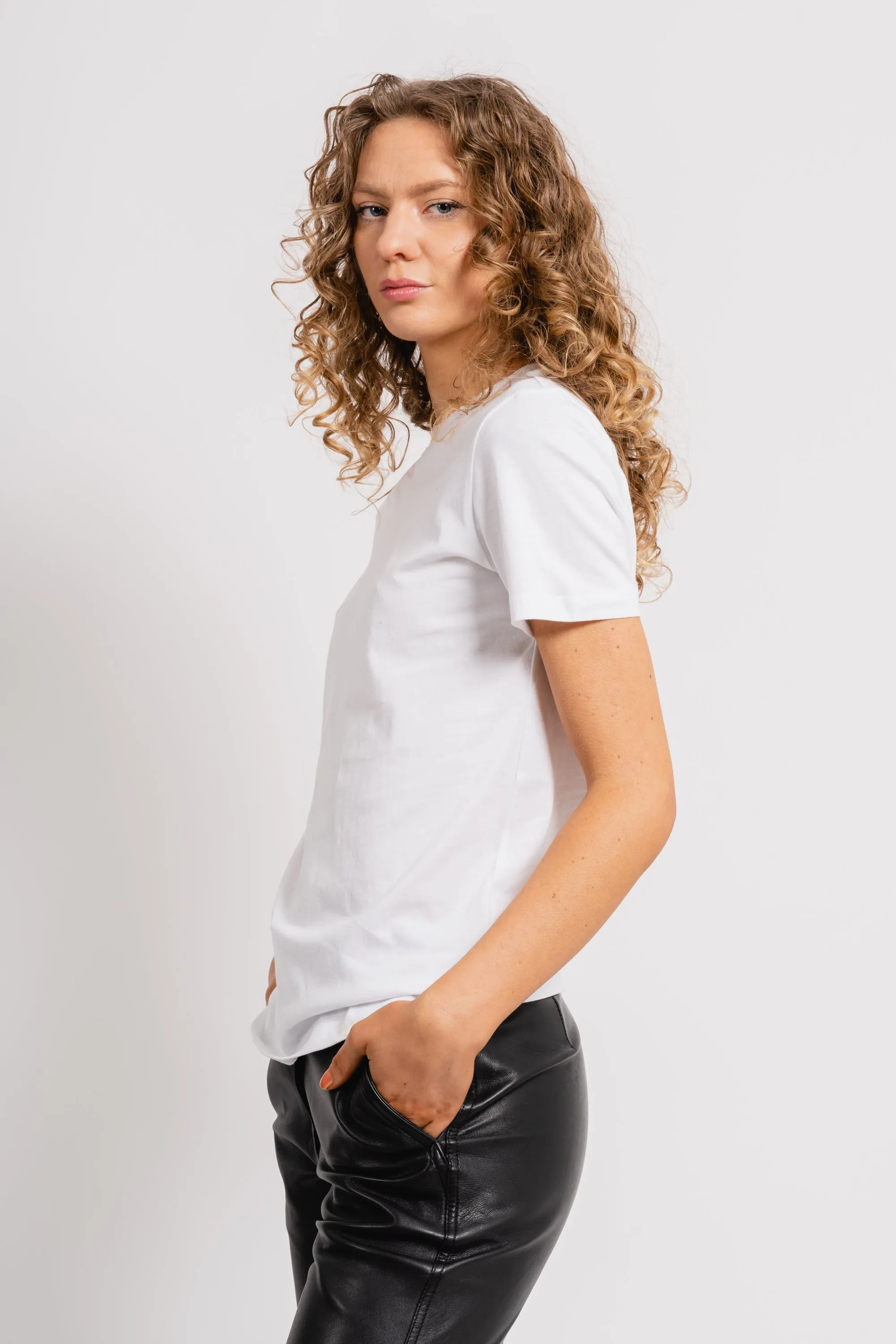 Myessential Ss O-Neck Tee - Bright White