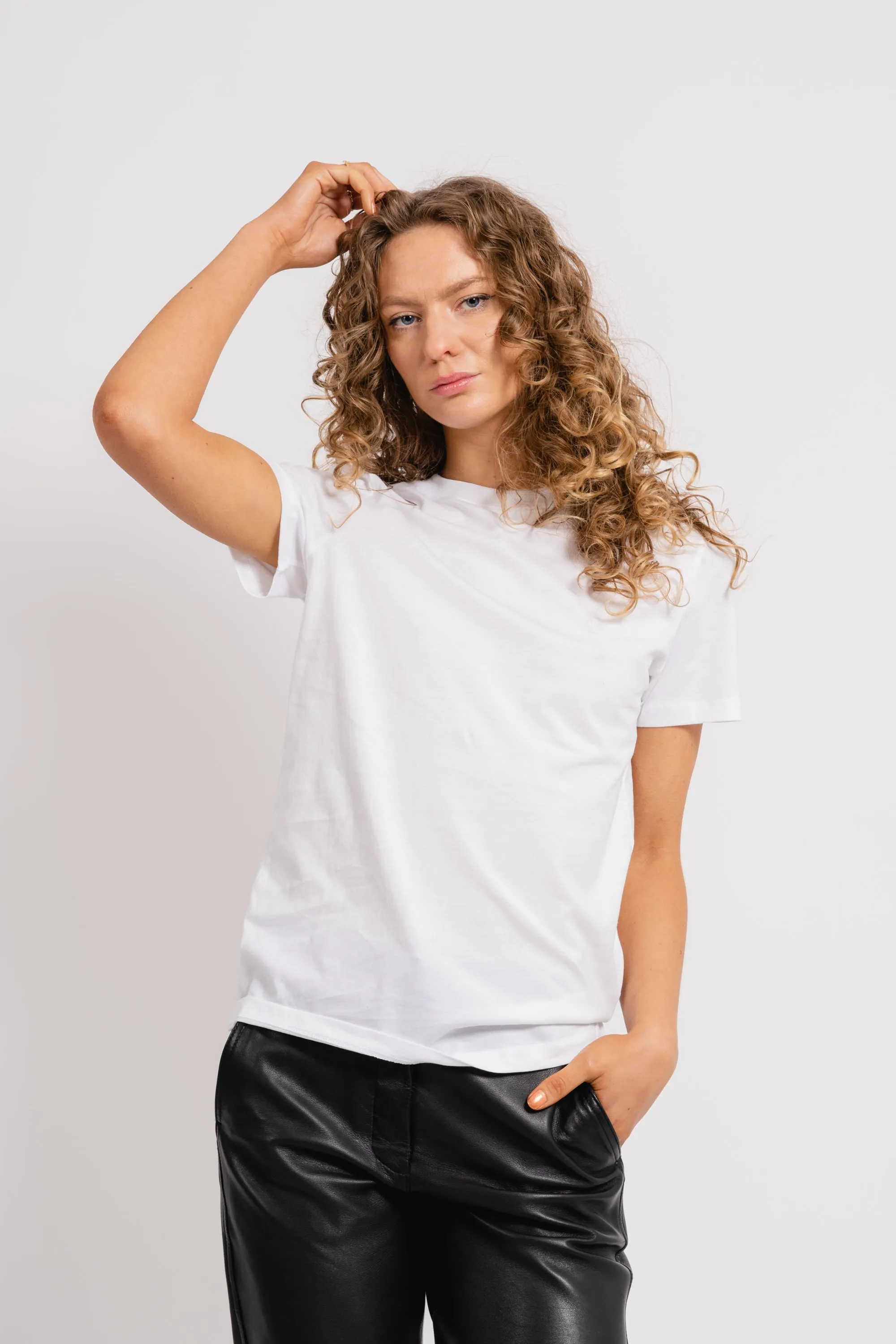 Myessential Ss O-Neck Tee - Bright White