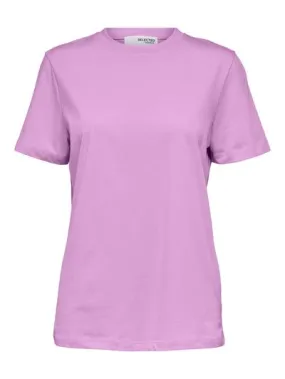 Myessential Ss O-Neck Tee - Cyclamen