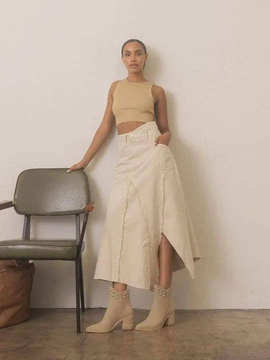 OASIS SOCIETY Taupe and Pearls Alofi - Pearl Collar Booties