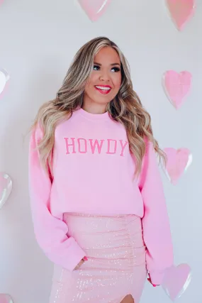 Pink Howdy Patch Graphic Sweatshirt