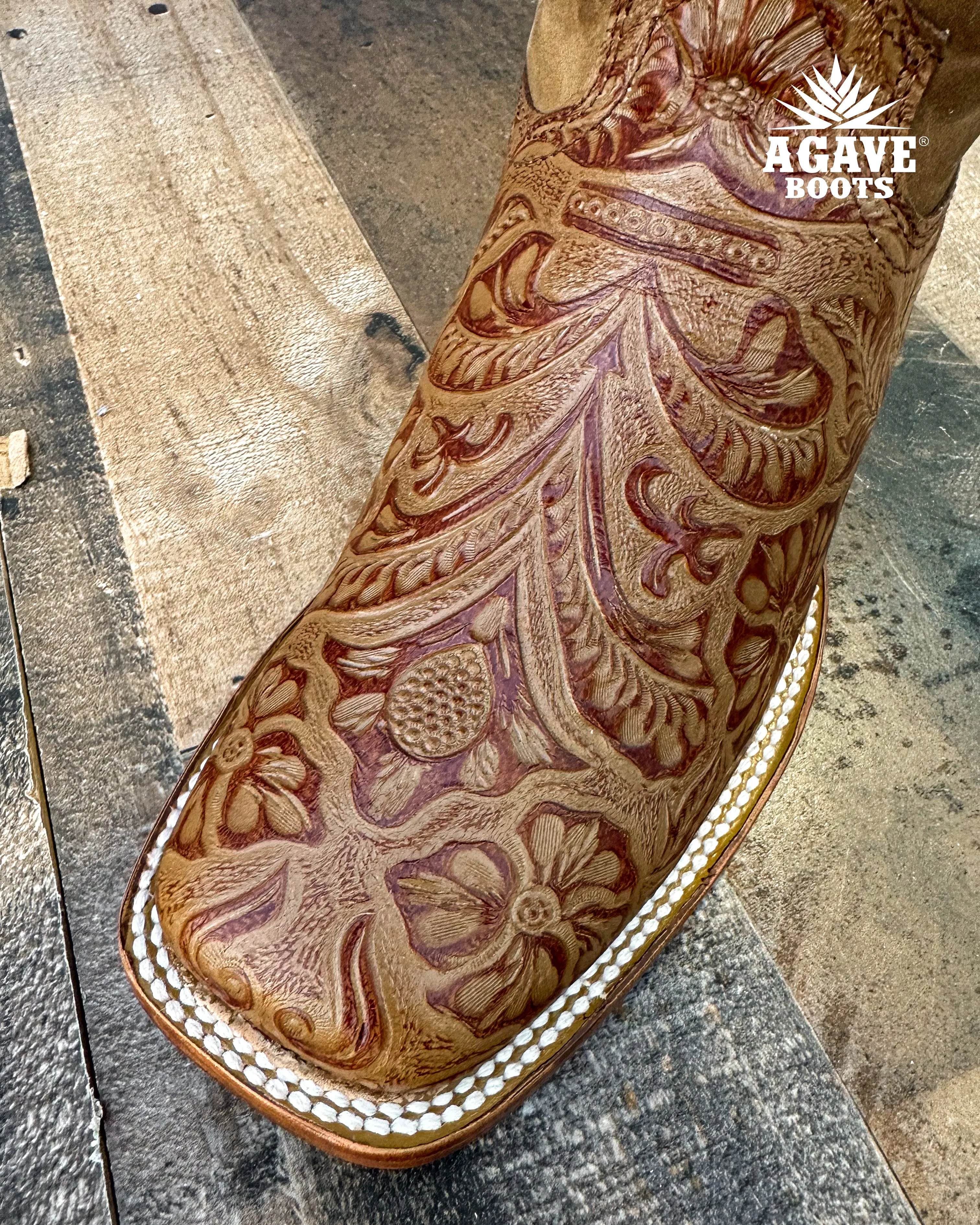 "TANIA" TOOLED | WOMEN SQUARE TOE BOOTS