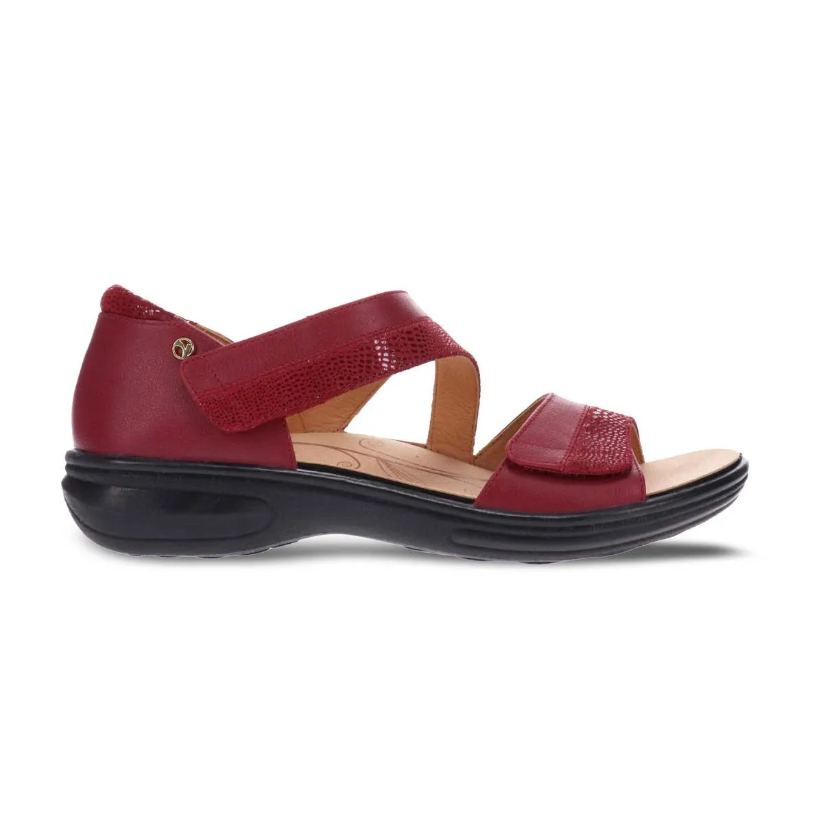 Revere Mauritius Women Sandals In Cherry French/lizard