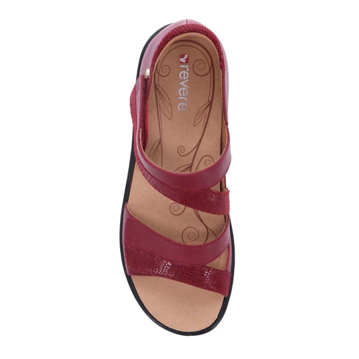 Revere Mauritius Women Sandals In Cherry French/lizard