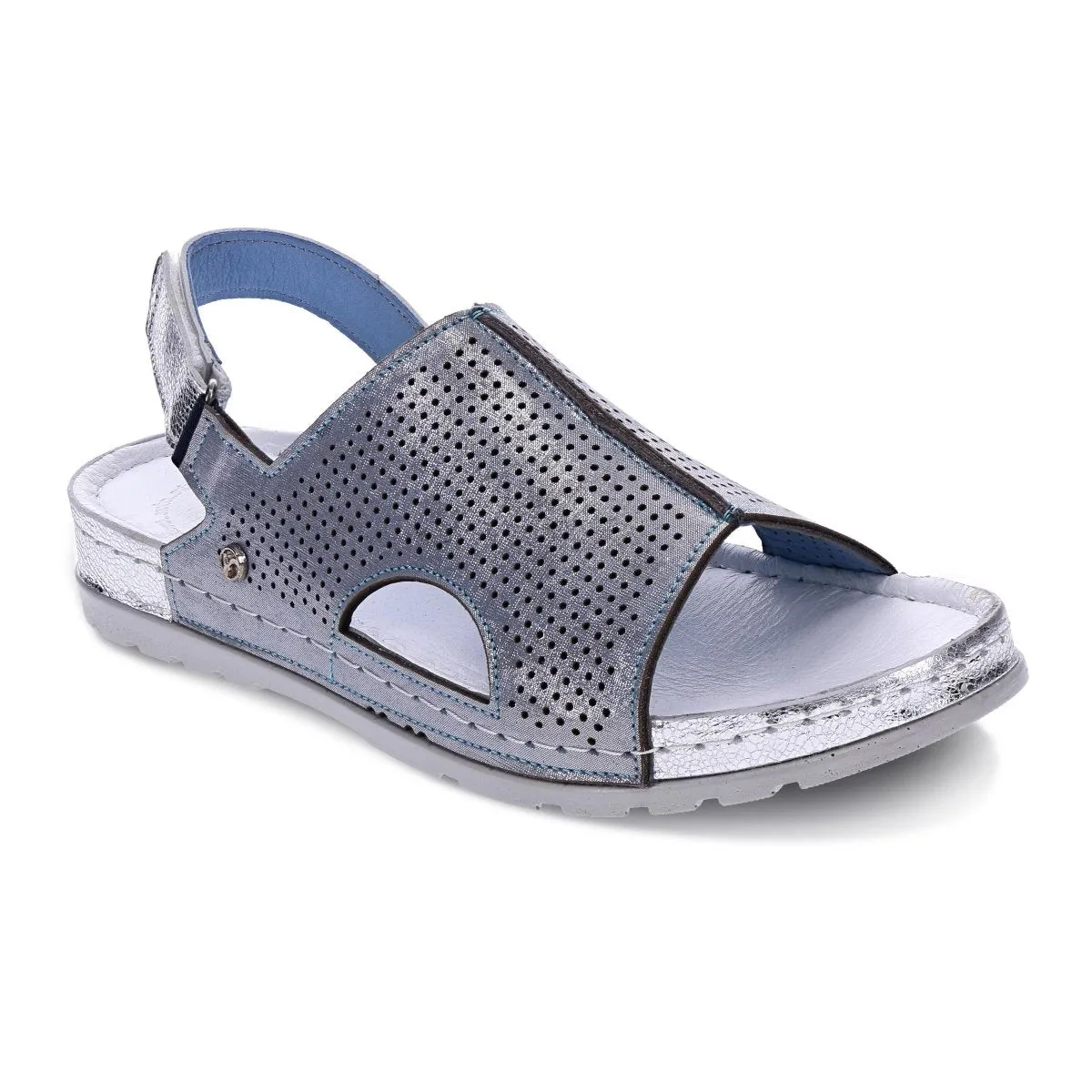 Revere Tivoli Women's Back Strap Sandals In Blue