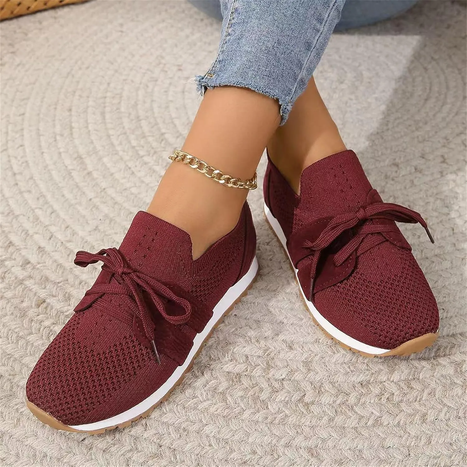 Running Shoes For Women Arch Support Lightweight Tennis Shoes Non Slip Gym Workout Breathable Walking Sneakers