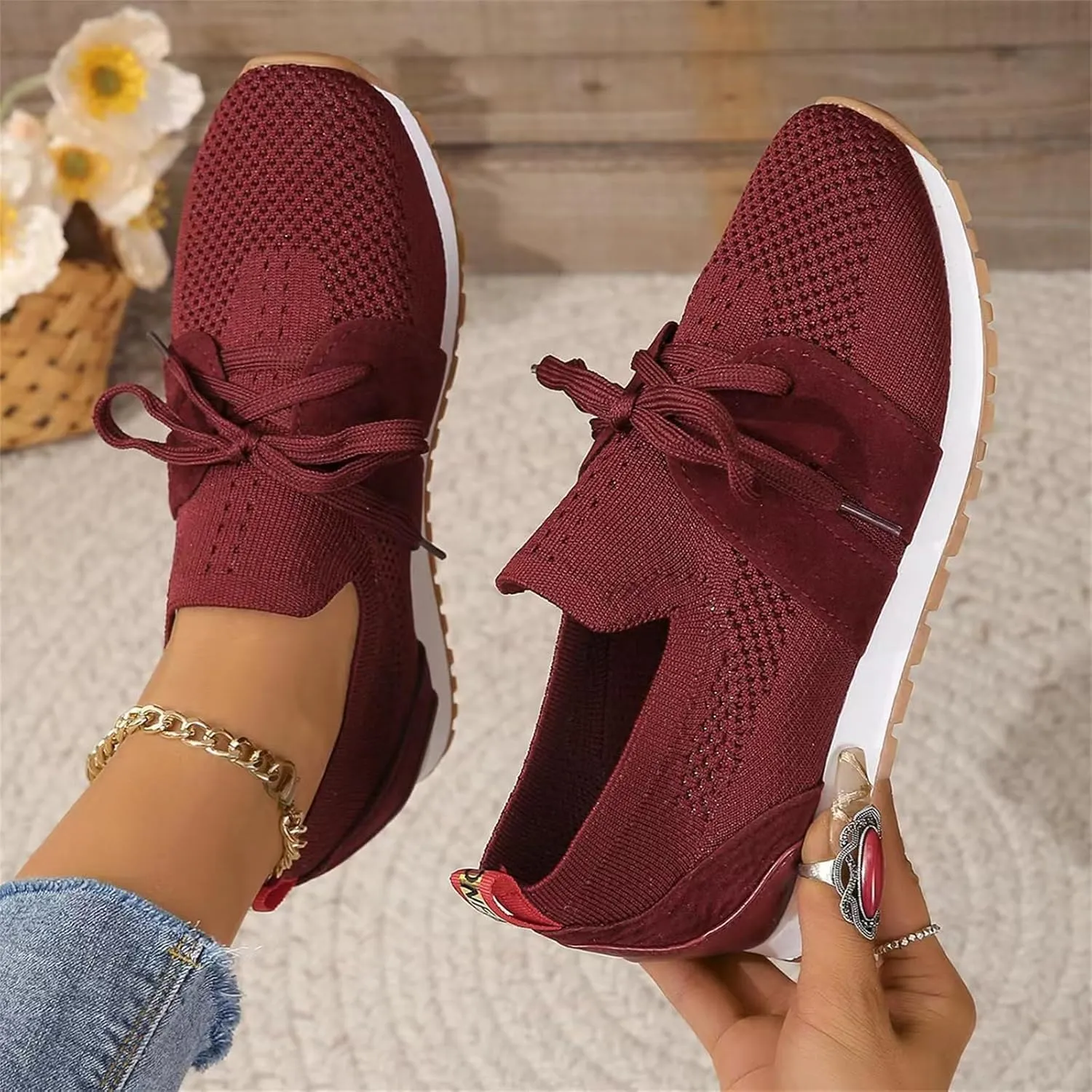 Running Shoes For Women Arch Support Lightweight Tennis Shoes Non Slip Gym Workout Breathable Walking Sneakers