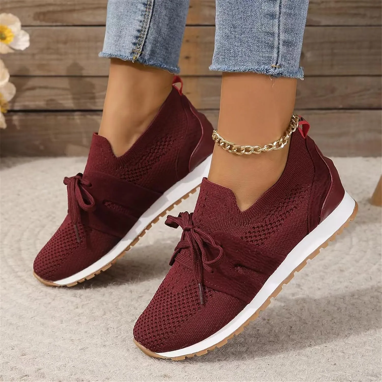 Running Shoes For Women Arch Support Lightweight Tennis Shoes Non Slip Gym Workout Breathable Walking Sneakers