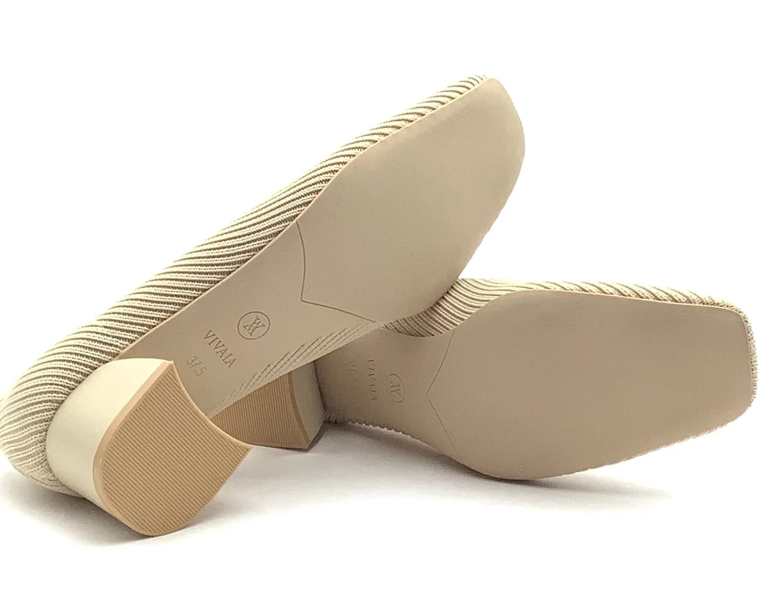 Vivaia Cream Square-toe Block Heel EU 37.5