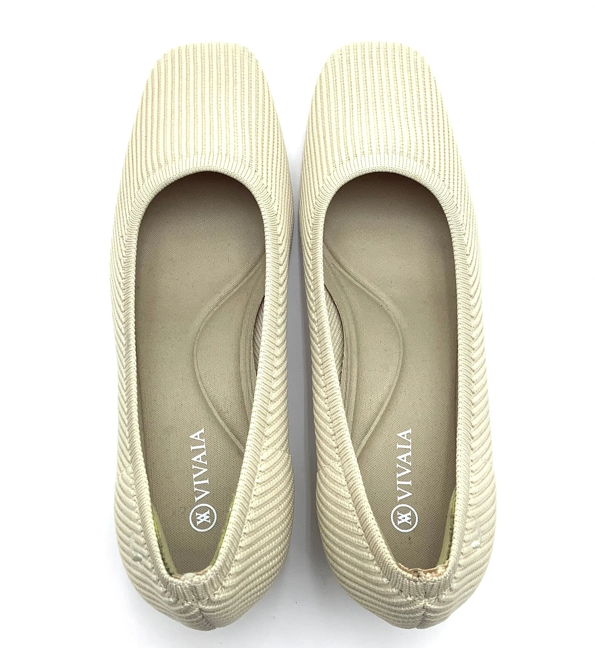 Vivaia Cream Square-toe Block Heel EU 37.5